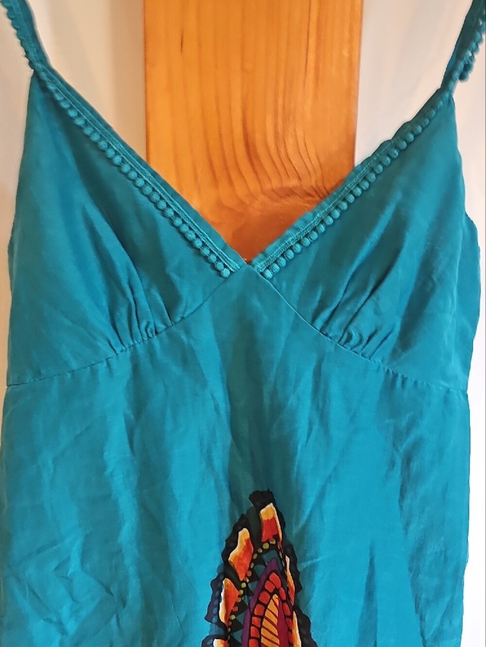 Aryeh Teal Camisole with Multicolor Paisley Print